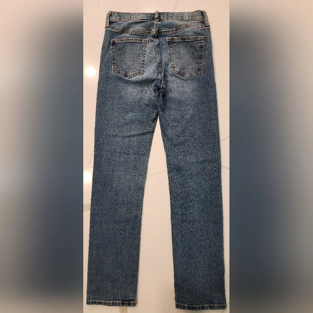 Old Navy Kids Karate Mid Rise Stretch Denim Blue Jeans Regular Unisex Size 14